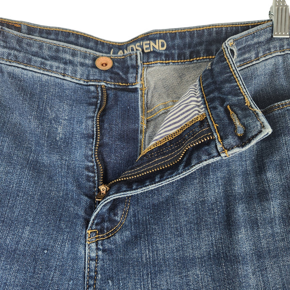 Lands End Jeans Womens Sz 16 Mid Rise Boot Cut Medium Wash - Picture 5 of 11